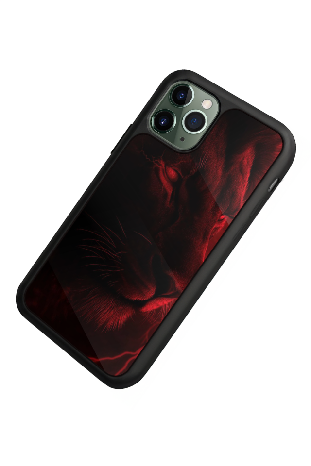 iPhone 11 Pro Max Uyumlu Aslan Tasarımlı Glossy Premium Kılıf