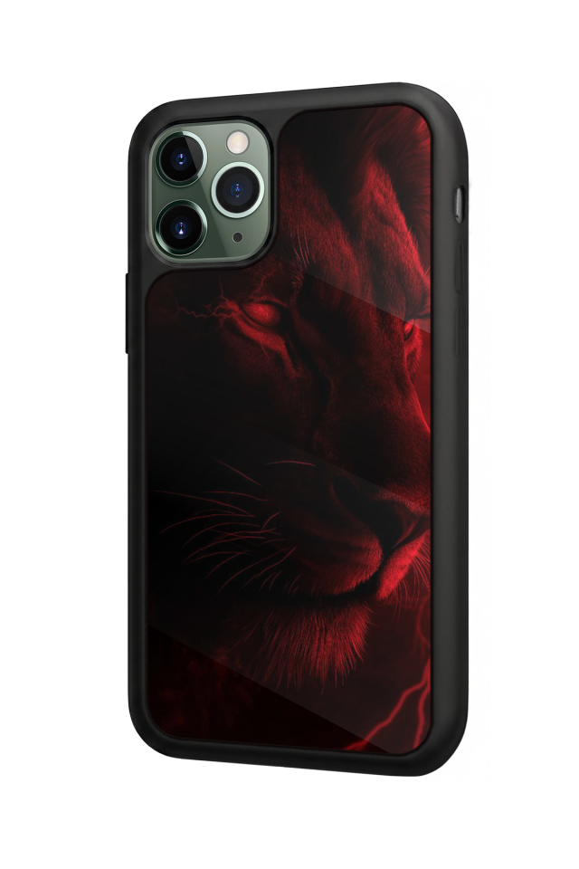 iPhone 11 Pro Max Uyumlu Aslan Tasarımlı Glossy Premium Kılıf