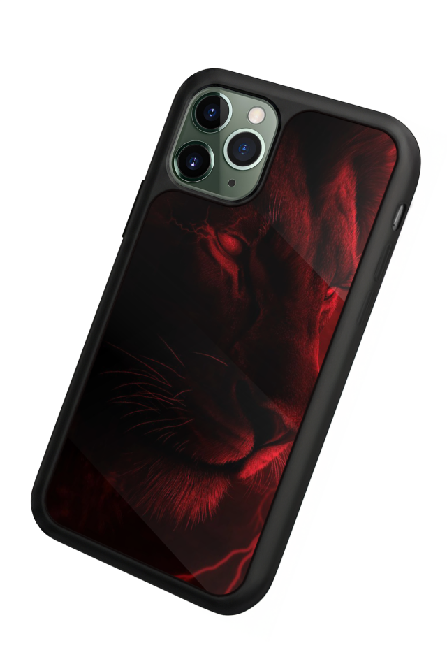 iPhone 11 Pro Max Uyumlu Aslan Tasarımlı Glossy Premium Kılıf