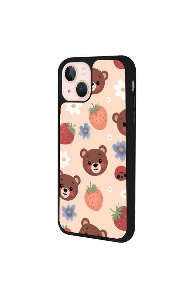 iPhone 15 Plus Uyumlu Ayı Tasarımlı Glossy Premium Kılıf