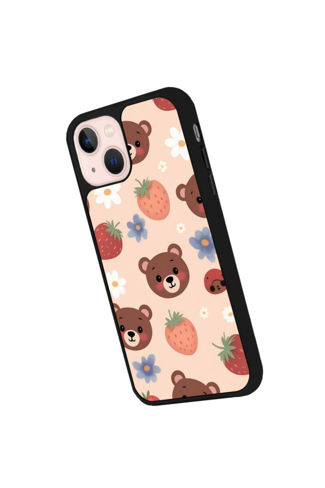 iPhone 15 Plus Uyumlu Ayı Tasarımlı Glossy Premium Kılıf