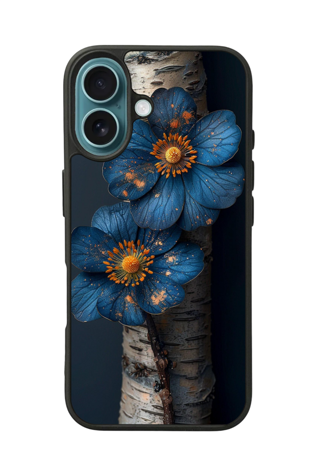 iPhone 16 Uyumlu Cicek Tasarımlı Glossy Premium Kılıf