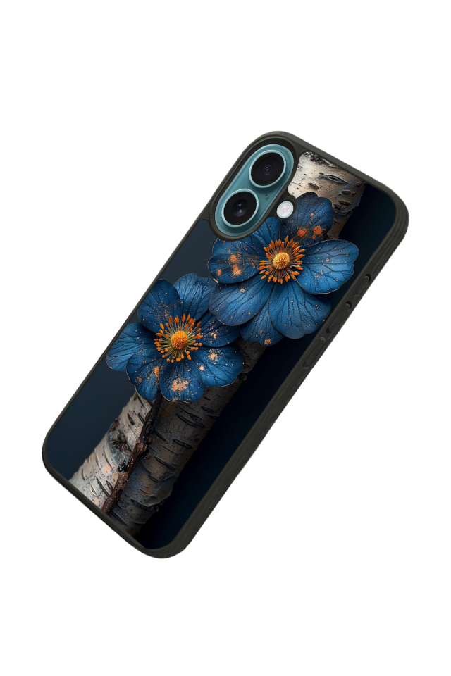 iPhone 16 Uyumlu Cicek Tasarımlı Glossy Premium Kılıf