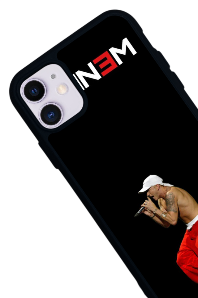 iPhone 11 Uyumlu Eminem Tasarımlı Glossy Premium Kılıf