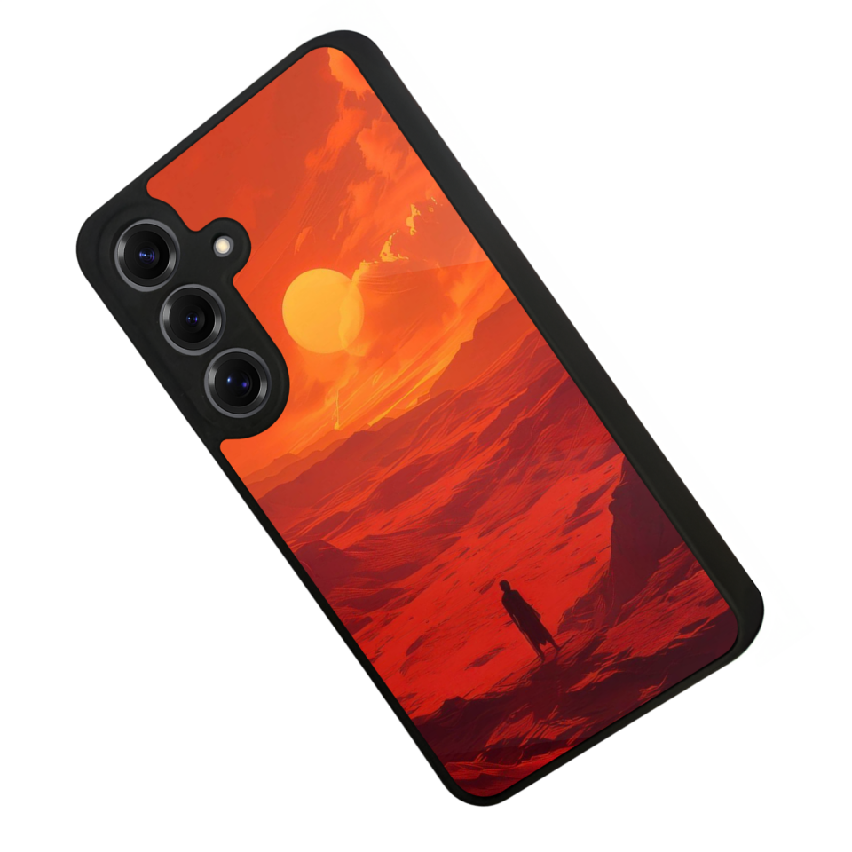 Samsung Galaxy S25 Uyumlu Güneş Tasarımlı Glossy Premium Kılıf