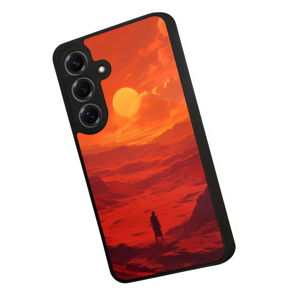 Samsung Galaxy S25 Uyumlu Güneş Tasarımlı Glossy Premium Kılıf