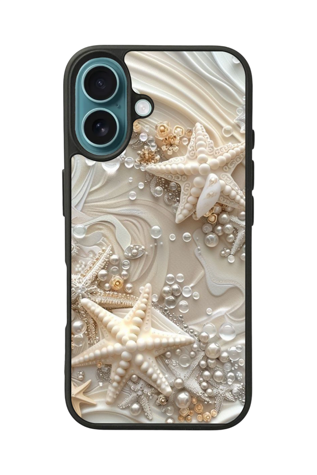 iPhone 16 Plus Uyumlu  İnci Tasarımlı Glossy Premium Kılıf