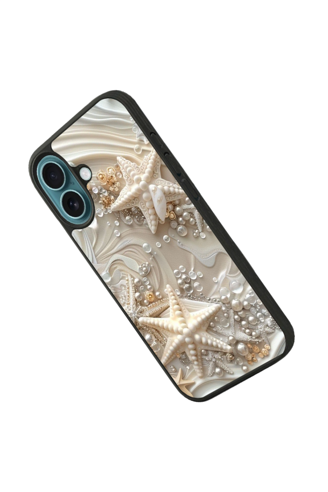 iPhone 16 Plus Uyumlu  İnci Tasarımlı Glossy Premium Kılıf