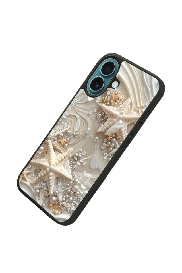 iPhone 16 Plus Uyumlu  İnci Tasarımlı Glossy Premium Kılıf