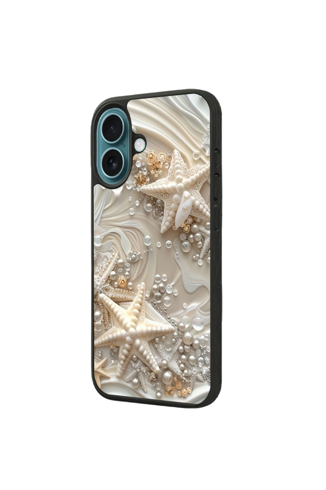 iPhone 16 Plus Uyumlu  İnci Tasarımlı Glossy Premium Kılıf
