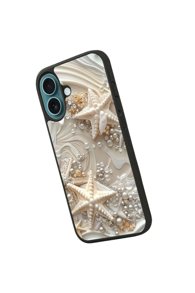 iPhone 16 Plus Uyumlu  İnci Tasarımlı Glossy Premium Kılıf