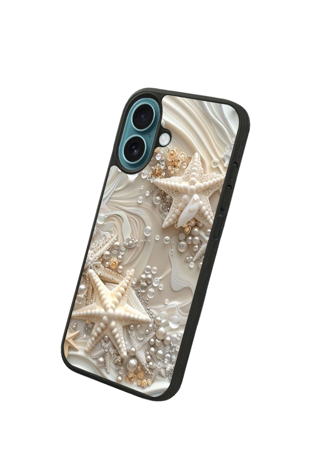 iPhone 16 Plus Uyumlu  İnci Tasarımlı Glossy Premium Kılıf