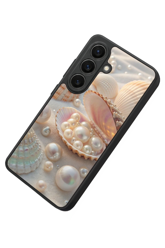 Samsung Galaxy S26 Uyumlu  İnci Tasarımlı Glossy Premium Kılıf
