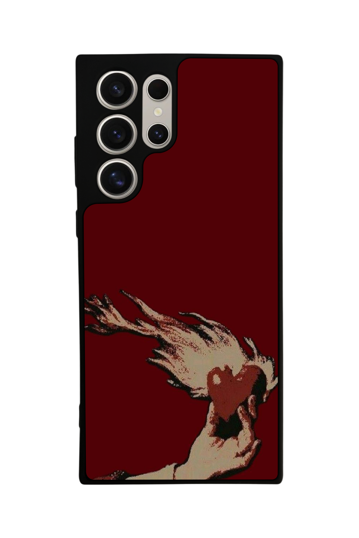 Samsung Galaxy S22 Ultra Uyumlu Kalp Love Tasarımlı Glossy Premium Kılıf