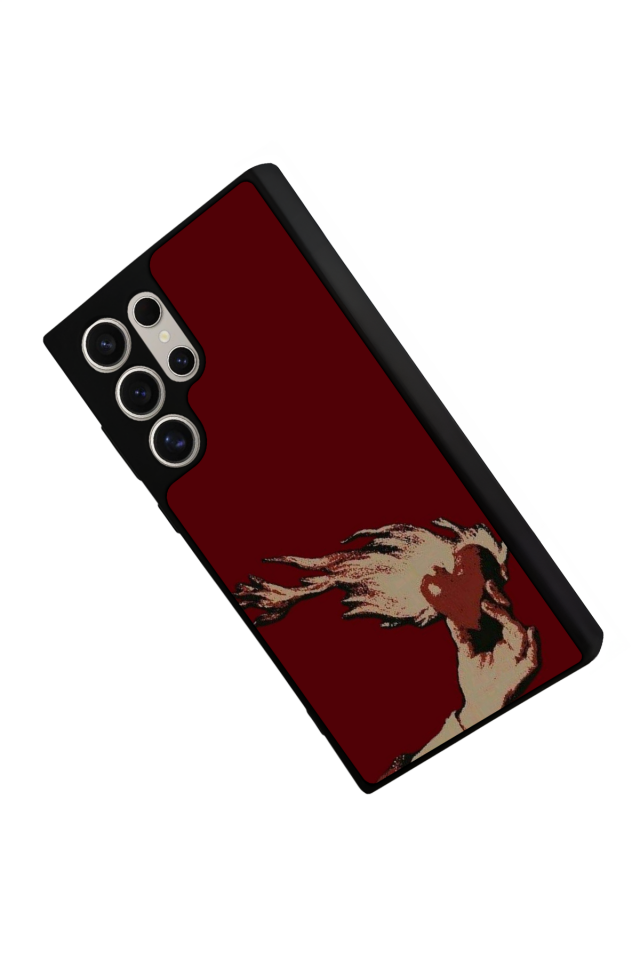 Samsung Galaxy S22 Ultra Uyumlu Kalp Love Tasarımlı Glossy Premium Kılıf