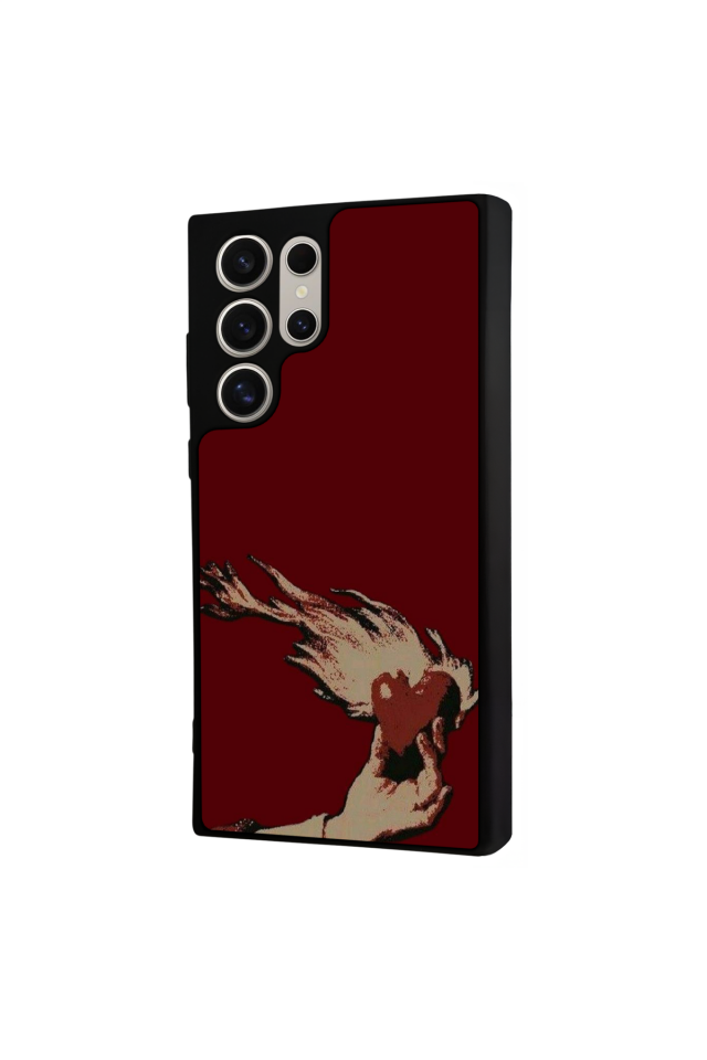 Samsung Galaxy S22 Ultra Uyumlu Kalp Love Tasarımlı Glossy Premium Kılıf