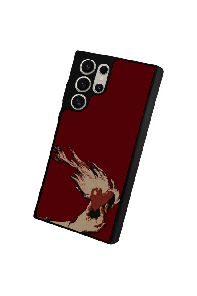 Samsung Galaxy S22 Ultra Uyumlu Kalp Love Tasarımlı Glossy Premium Kılıf