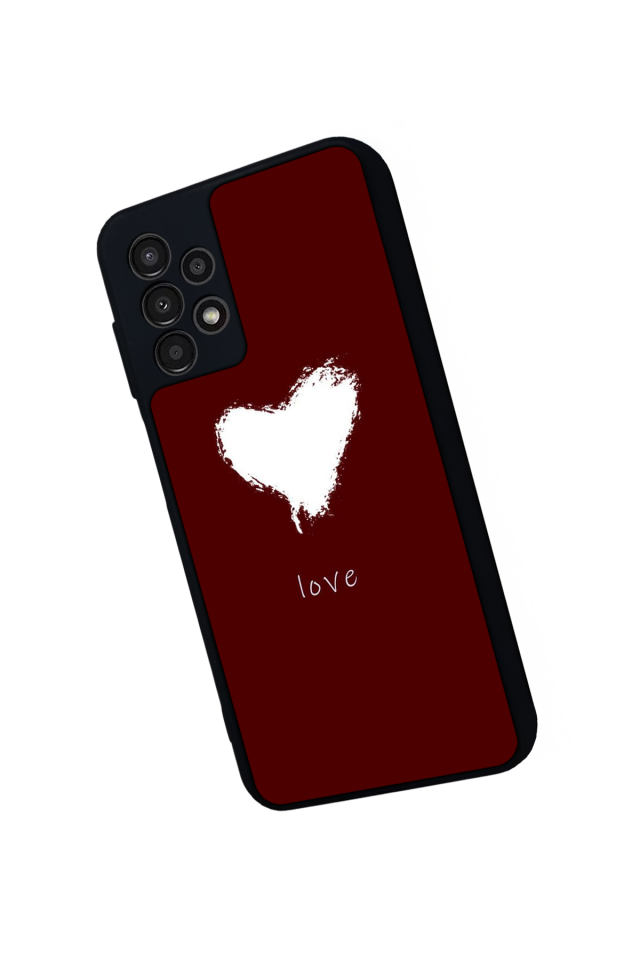 Samsung Galaxy A23 Uyumlu Kalp Love Tasarımlı Glossy Premium Kılıf