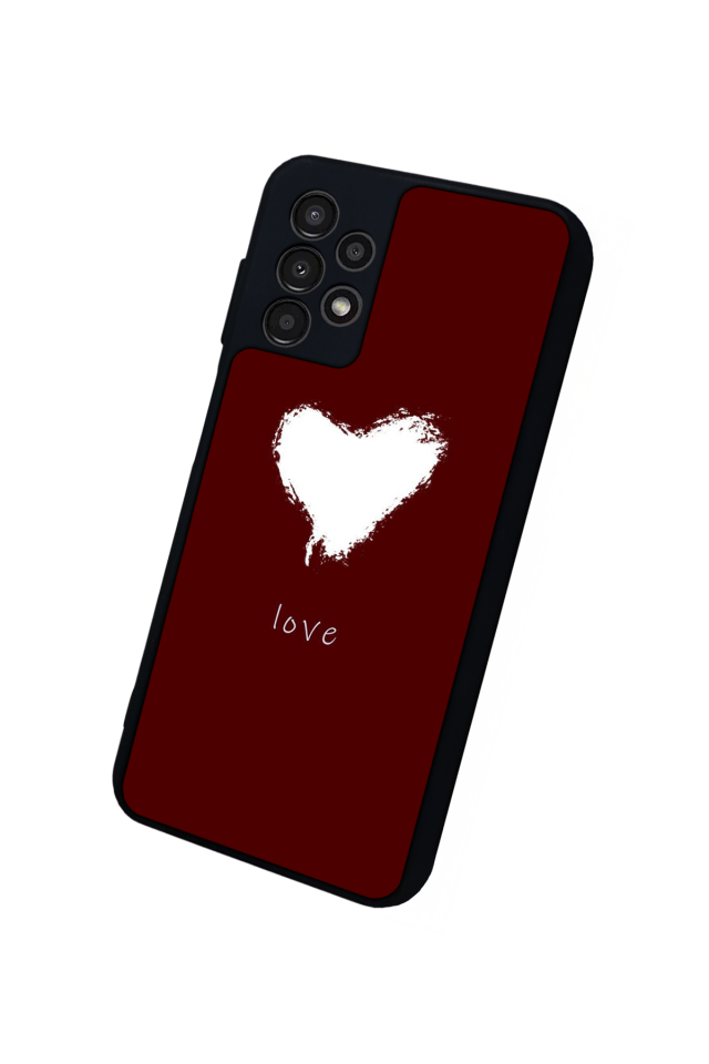 Samsung Galaxy A23 Uyumlu Kalp Love Tasarımlı Glossy Premium Kılıf