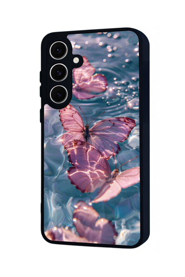 Samsung Galaxy S24 FE Uyumlu Kelebek Tasarımlı Glossy Premium Kılıf