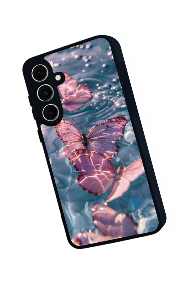 Samsung Galaxy S24 FE Uyumlu Kelebek Tasarımlı Glossy Premium Kılıf