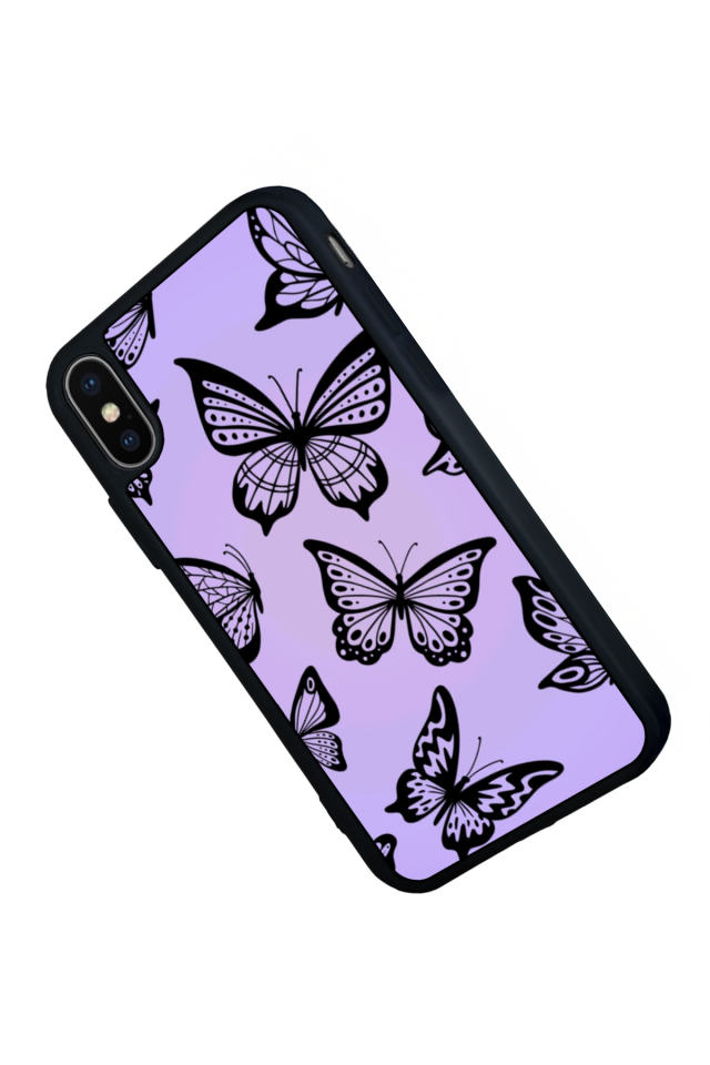 iPhone XS Max Uyumlu Kelebek Tasarımlı Glossy Premium Kılıf