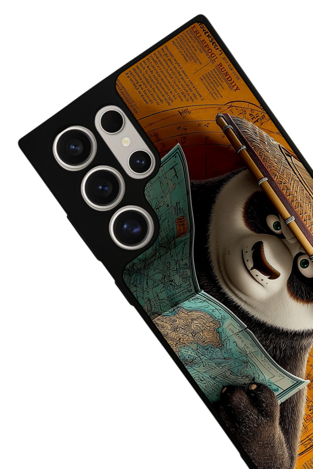 Samsung Galaxy S23 Ultra Uyumlu Kung Fu Panda Tasarımlı Glossy Premium Kılıf