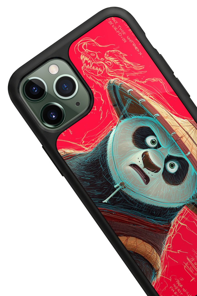 iPhone 11 Pro Uyumlu Kung Fu Panda Tasarımlı Glossy Premium Kılıf