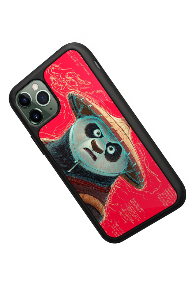 iPhone 11 Pro Uyumlu Kung Fu Panda Tasarımlı Glossy Premium Kılıf