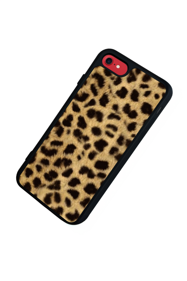 iPhone SE Uyumlu Leopar Tasarımlı Glossy Premium Kılıf