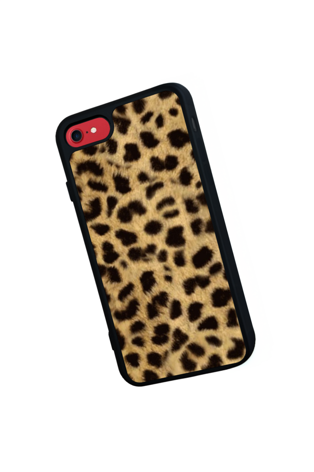 iPhone SE Uyumlu Leopar Tasarımlı Glossy Premium Kılıf