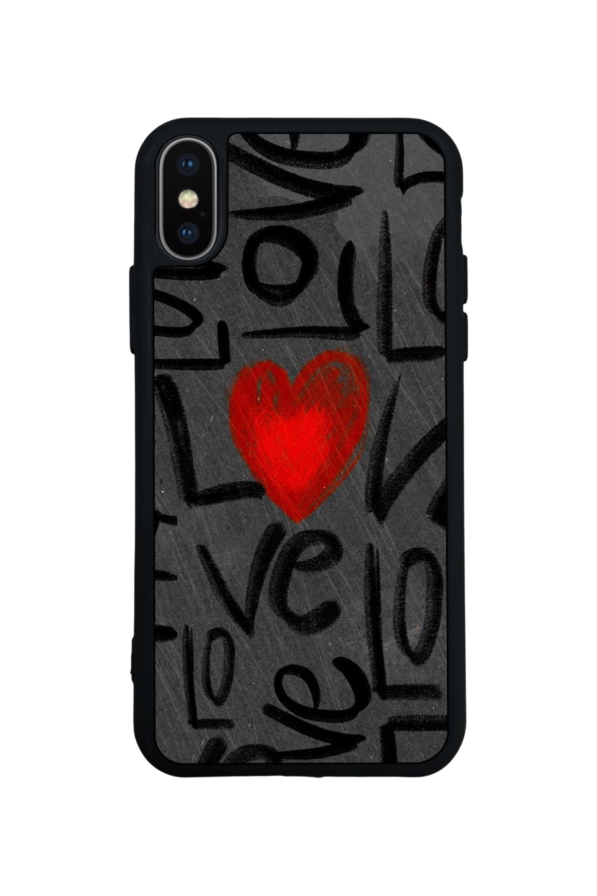 iPhone X/ XS Uyumlu Love Tasarımlı Glossy Premium Kılıf