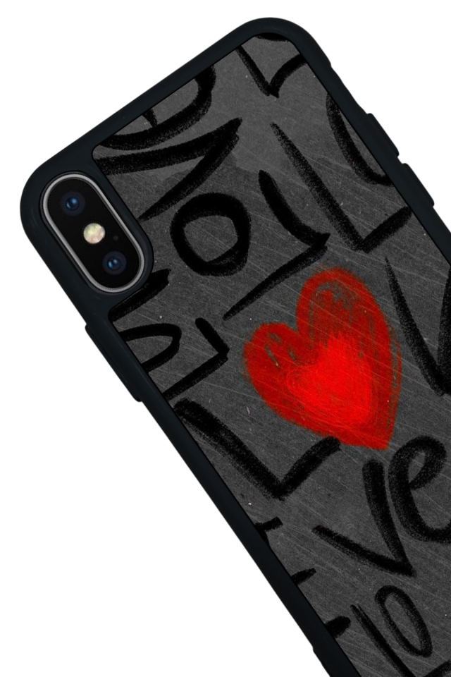 iPhone X/ XS Uyumlu Love Tasarımlı Glossy Premium Kılıf