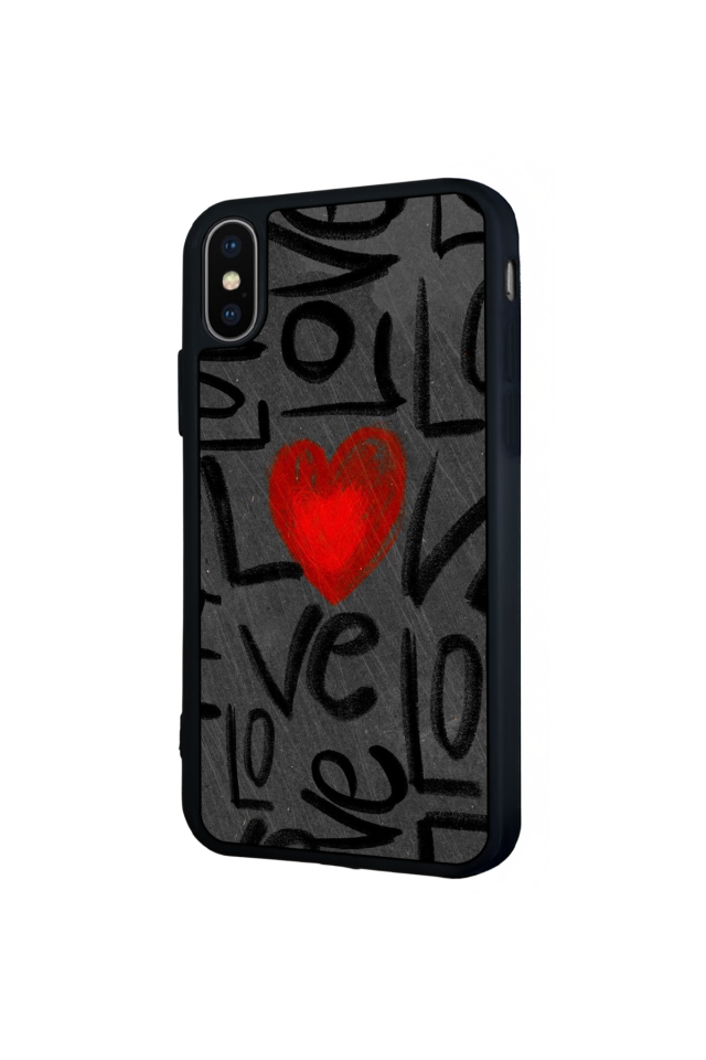 iPhone X/ XS Uyumlu Love Tasarımlı Glossy Premium Kılıf