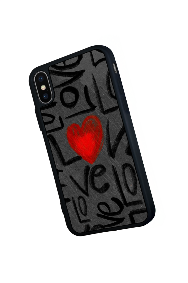 iPhone X/ XS Uyumlu Love Tasarımlı Glossy Premium Kılıf