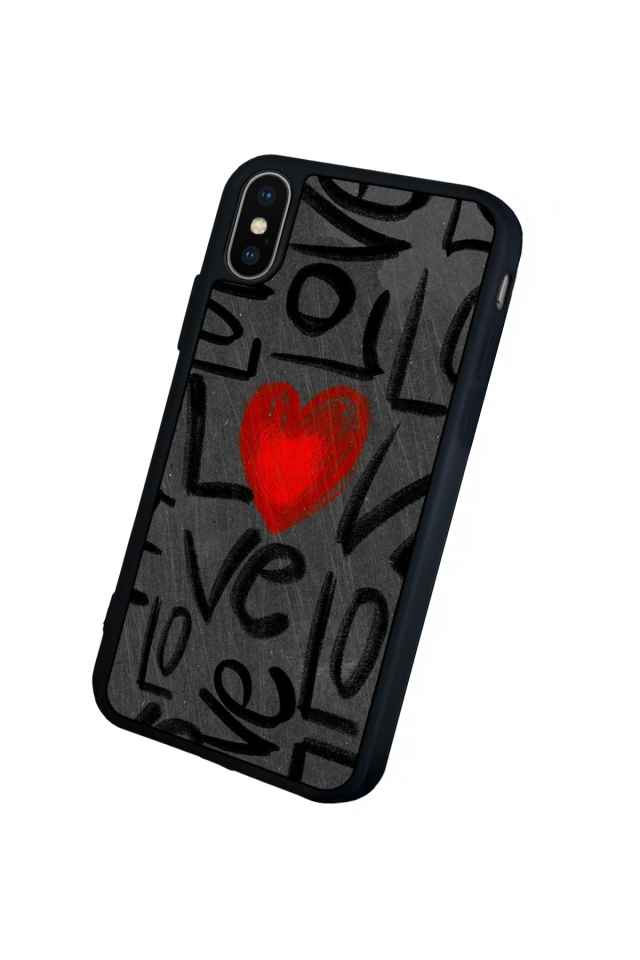 iPhone X/ XS Uyumlu Love Tasarımlı Glossy Premium Kılıf