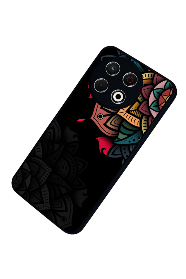 Tecno Spark 30 Pro Uyumlu Mandala Tasarımlı Glossy Premium Kılıf