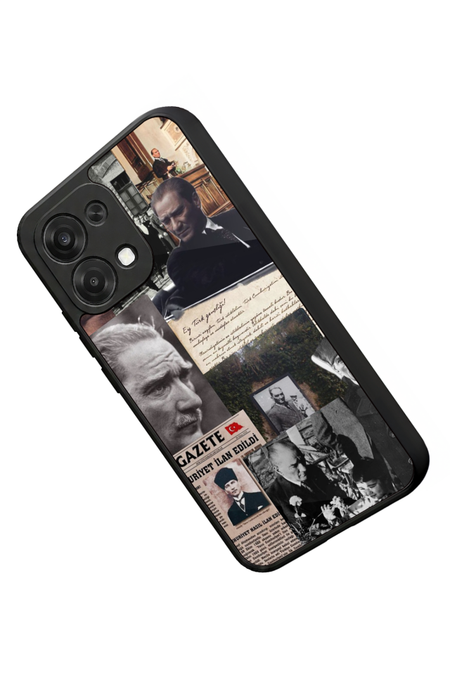 Oppo A6 Pro Uyumlu Mustafa Kemal Ataturk Tasarımlı Glossy Premium Kılıf