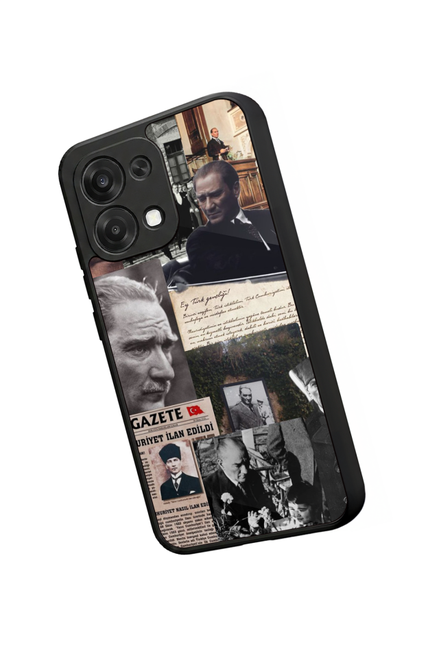 Oppo A6 Pro Uyumlu Mustafa Kemal Ataturk Tasarımlı Glossy Premium Kılıf