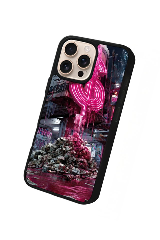 iPhone 16 Pro Uyumlu Para Tasarımlı Glossy Premium Kılıf