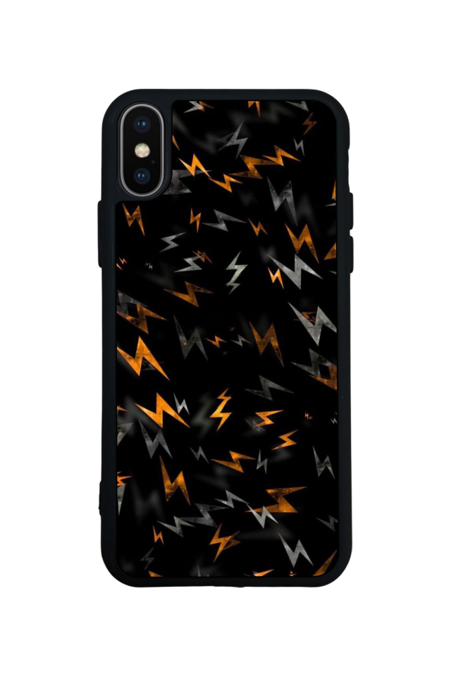 iPhone X/ XS Uyumlu Simsek Tasarımlı Glossy Premium Kılıf