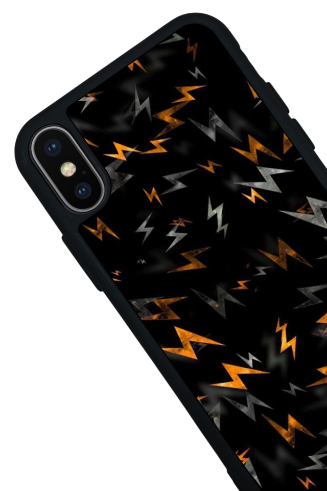 iPhone X/ XS Uyumlu Simsek Tasarımlı Glossy Premium Kılıf