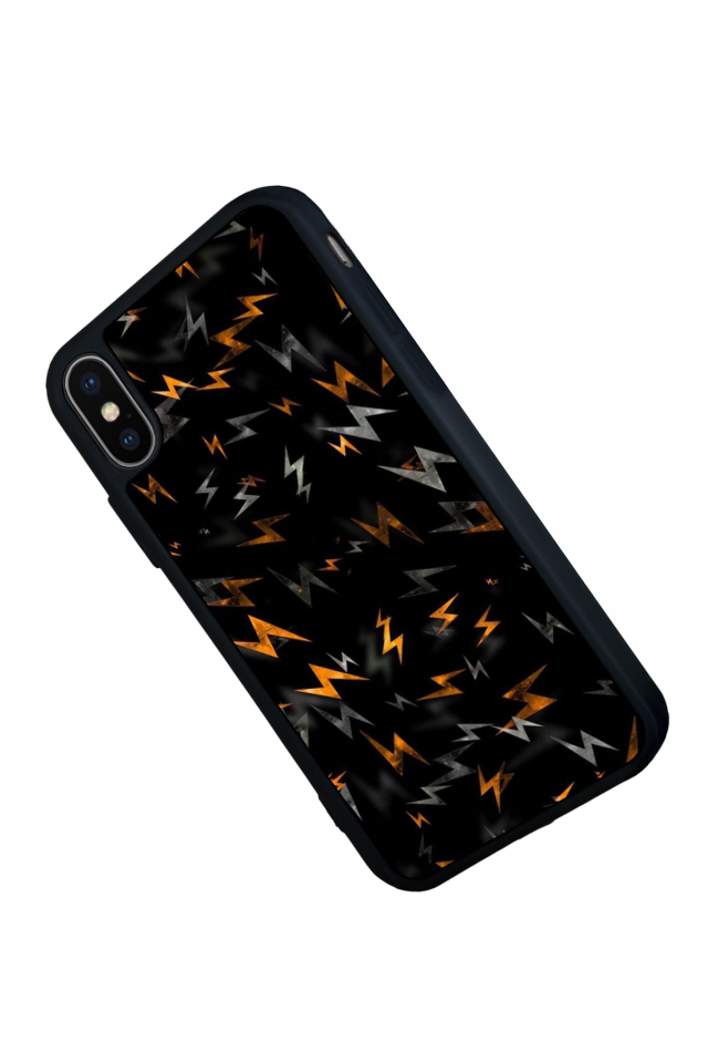 iPhone X/ XS Uyumlu Simsek Tasarımlı Glossy Premium Kılıf