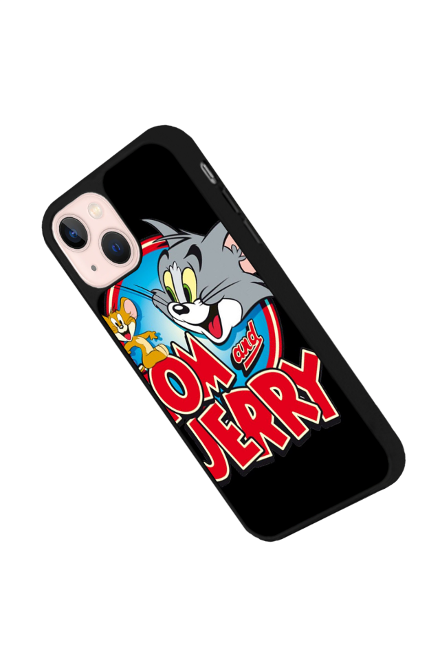 iPhone 15 Uyumlu Tom And Jerry Tasarımlı Glossy Premium Kılıf
