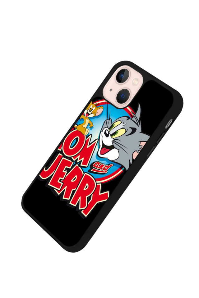 iPhone 15 Uyumlu Tom And Jerry Tasarımlı Glossy Premium Kılıf