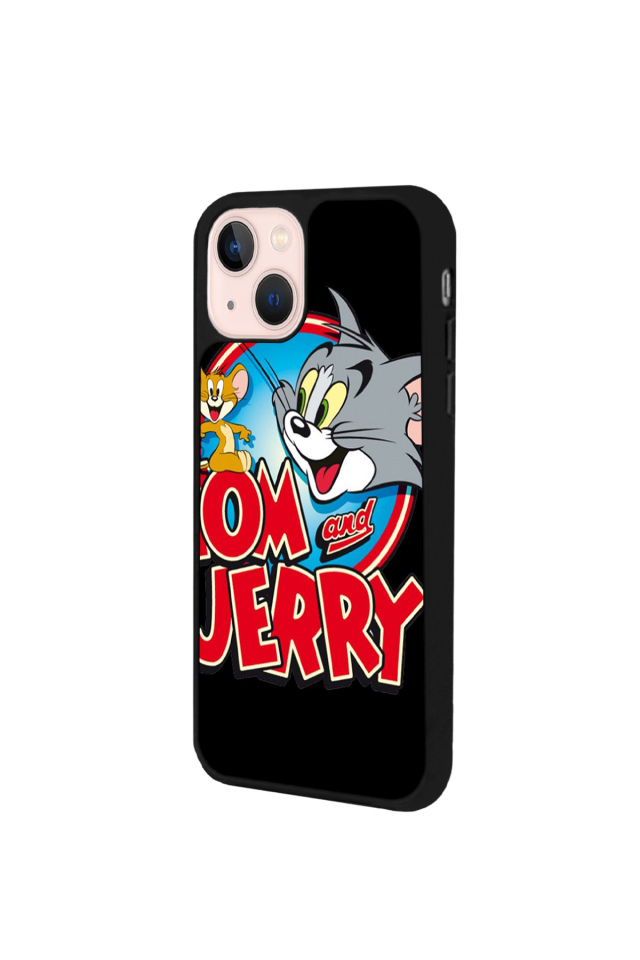 iPhone 15 Uyumlu Tom And Jerry Tasarımlı Glossy Premium Kılıf