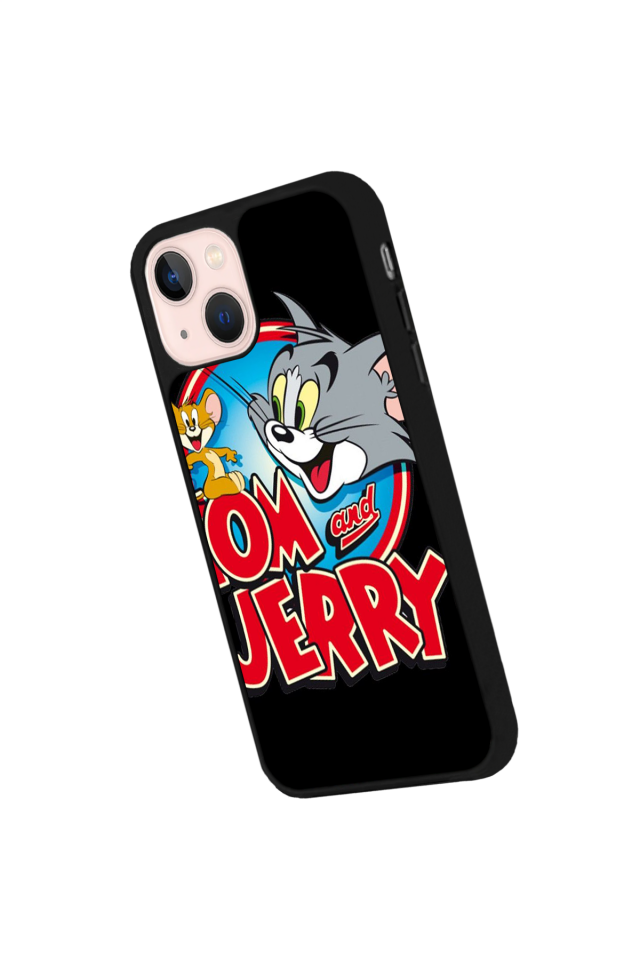 iPhone 15 Uyumlu Tom And Jerry Tasarımlı Glossy Premium Kılıf