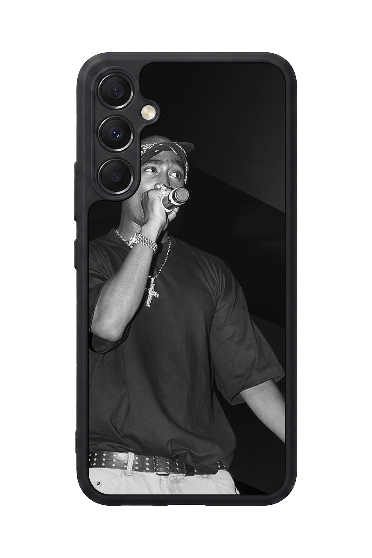 Samsung Galaxy M34 Uyumlu Tupac Tasarımlı Glossy Premium Kılıf