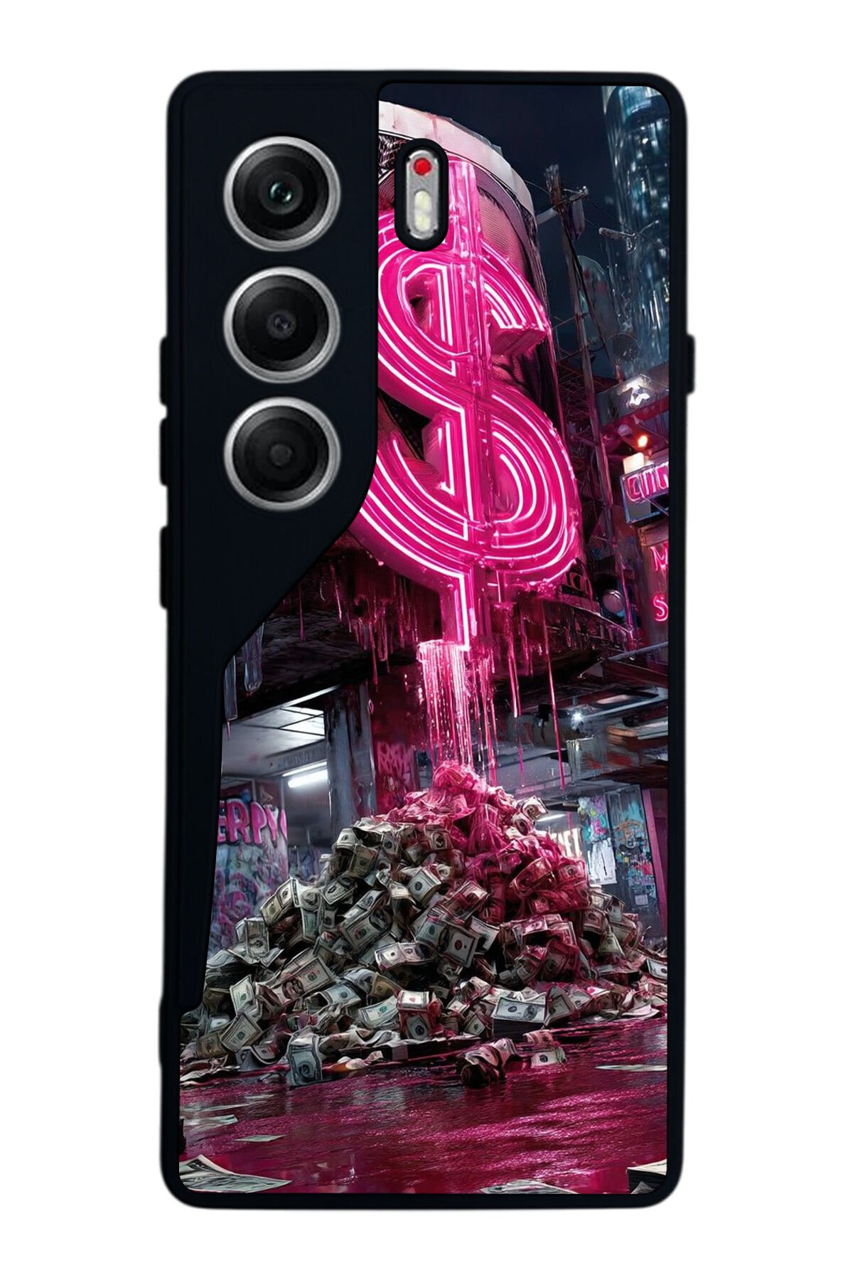 Tecno Camon 40 Uyumlu Para Tasarımlı Glossy Premium Kılıf