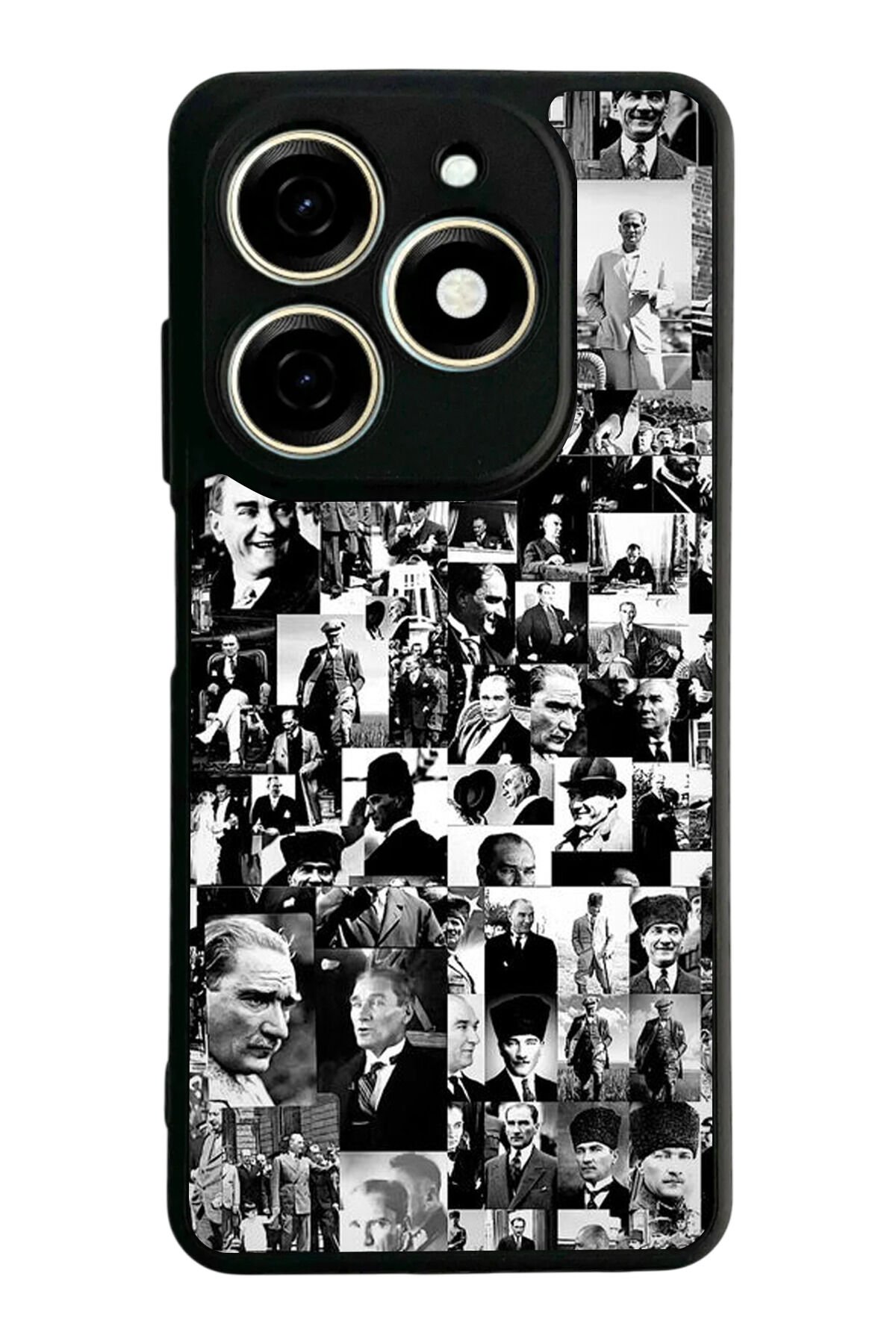 Tecno Spark 20/20C Uyumlu Mustafa Kemal Ataturk Tasarımlı Glossy Premium Kılıf